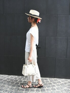 「アイテム（ヘアゴム）」を使った、sioさん（レディース・164cm）の夏コーディネート