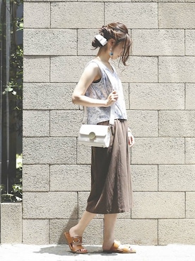 「アイテム（ヘアゴム）」を使った、sioさん（レディース・164cm）の夏コーディネート