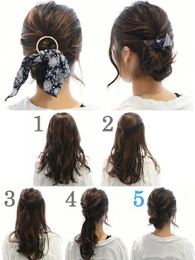 「アイテム（バレッタ/ヘアクリップ、ブルー系）」を使った、sioさん（レディース・164cm）の夏コーディネート