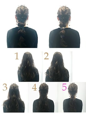 「アイテム（ヘアアクセサリー、ブルー系）」を使った、sioさん（レディース・164cm）の秋コーディネート