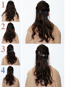 「アイテム（シュシュ）」を使った、sioさん（レディース・164cm）の冬コーディネート