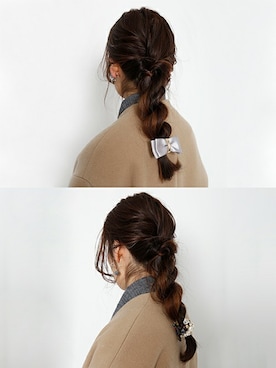 「アイテム（ヘアゴム）」を使った、sioさん（レディース・164cm）の冬コーディネート