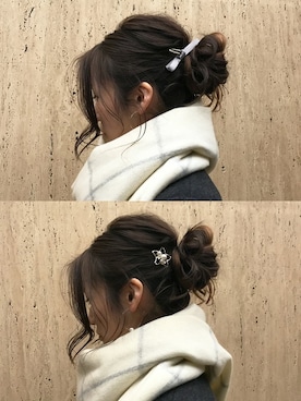 「PLAIN CLOTHING（プレーンクロージング）のアイテム（アクセサリー）」を使った、sioさん（レディース・164cm）の冬コーディネート