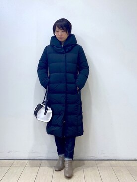 「RIVEDROITE」｜「アイテム（ダウンジャケット/コート）」を使った、RDsayaさん（レディース・154cm）の冬コーディネート