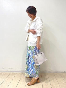 「RIVEDROITE」｜「アイテム（マウンテンパーカー）」を使った、RDsayaさん（レディース・154cm）の春コーディネート