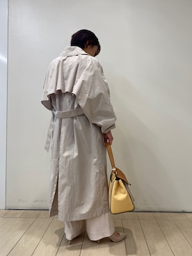 「RIVEDROITE」｜「アイテム（トレンチコート）」を使った、RDsayaさん（レディース・154cm）の春コーディネート