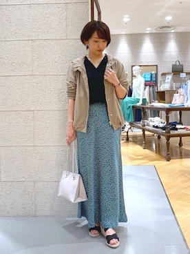 「RIVEDROITE」｜「アイテム（マウンテンパーカー）」を使った、RDsayaさん（レディース・154cm）の春コーディネート