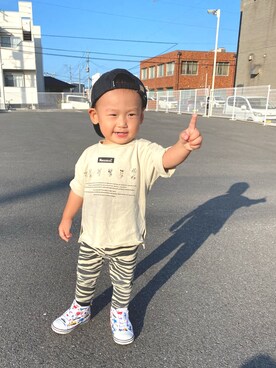 「1歳6ヶ月」｜「アイテム（帽子）」を使った、pooh❁¨̮sukeさん（キッズ・80cm）の秋コーディネート