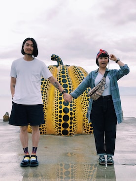 「KTZ（ケイティーゼット）のアイテム」を使った、林育準🇹🇼さん（メンズ・180cm）の夏コーディネート