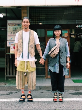 「KTZ（ケイティーゼット）のアイテム」を使った、林育準🇹🇼さん（メンズ・180cm）の夏コーディネート