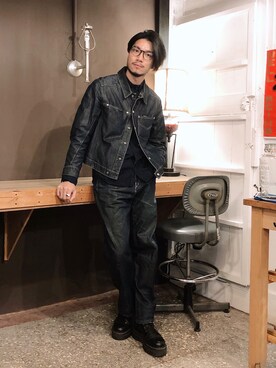 「圈入準」｜「アイテム（ジャケット/アウター）」を使った、林育準🇹🇼さん（メンズ・180cm）の冬コーディネート