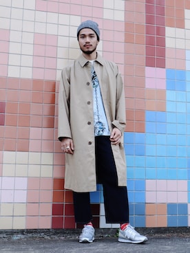 「圈入準」｜「アイテム（ジャケット/アウター）」を使った、林育準🇹🇼さん（メンズ・180cm）の春コーディネート