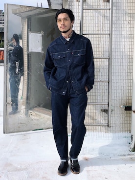 「圈入準」｜「アイテム（ジャケット/アウター）」を使った、林育準🇹🇼さん（メンズ・180cm）の春コーディネート