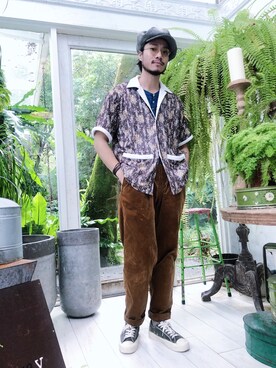 「圈入準」｜「アイテム（スラックス）」を使った、林育準🇹🇼さん（メンズ・180cm）の秋コーディネート