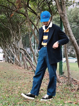 林育準🇹🇼さん（メンズ・180cm）の冬コーディネート