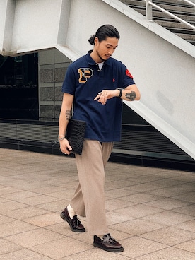 「圈入準」｜林育準🇹🇼さん（メンズ・180cm）の春コーディネート