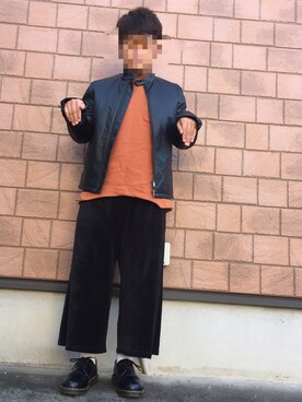「wearhalloween2017」｜「アイテム（スウェット）」を使った、中野 勇太さん（メンズ・165cm）の秋コーディネート