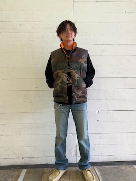「ミリタリーコーデ」｜「アイテム（財布/小物）」を使った、しおさん（メンズ・171cm）の秋コーディネート
