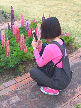「BEAMS BOY（ビームスボーイ）のアイテム（オールインワン・サロペット）」を使った、 李奈さん（レディース・158cm）の春コーディネート