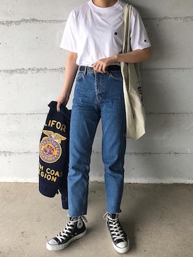 李奈さん(レディース・158cm)の夏コーディネート