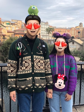 「Levi's（リーバイス）のDAD JEANS  CHARLIE BOY（デニムパンツ）」を使った、 李奈さん（レディース・158cm）の冬コーディネート