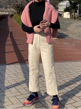 「HOTPING（ホッピン）のアイテム」を使った、 李奈さん（レディース・158cm）の春コーディネート