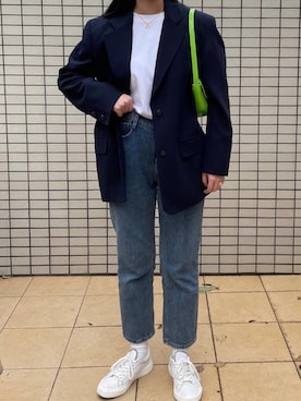 「FEKETE（フェケテ）のアイテム」を使った、 李奈さん（レディース・158cm）の春コーディネート