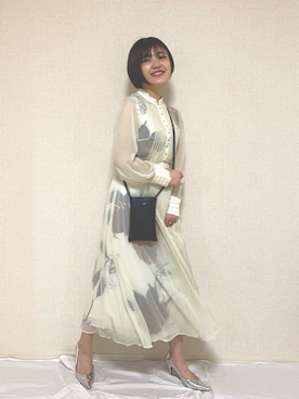 「バラ柄」｜「アイテム（ワンピース/ドレス）」を使った、ぺいさん（レディース・156cm）の夏コーディネート