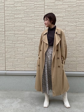 「JEANASIS（ジーナシス）のアイテム（トレンチコート）」を使った、ぺいさん（レディース・156cm）の秋コーディネート