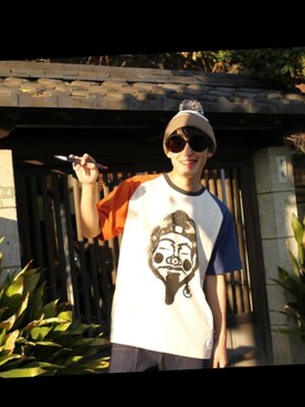 「 Tシャツ」｜coradeさん（メンズ・178cm）の夏コーディネート