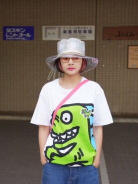 「 Tシャツ」｜coradeさん（レディース・160cm）の夏コーディネート