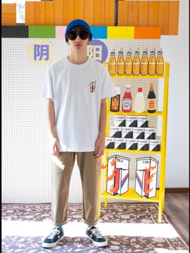 「 Tシャツ」｜coradeさん（メンズ・178cm）の夏コーディネート
