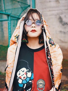 「 Tシャツ」｜coradeさん（レディース・160cm）の夏コーディネート