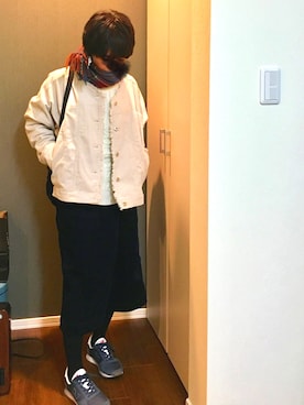 「コーデュロイ×コーデュロイ」｜ak*さん（レディース・152cm）の冬コーディネート