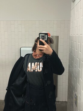「アイテム（ダッフルコート）」を使った、AliceFuuuさん（レディース・157cm・10代）の秋コーディネート