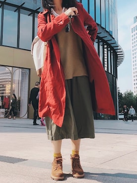 「New look（ニュールック）のアイテム（トレンチコート）」を使った、pandaSonyaaさん（レディース・163cm）の秋コーディネート