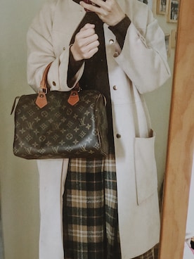 「LouisVuitton」｜「アイテム（ピーコート）」を使った、pandaSonyaaさん（レディース・163cm）の秋コーディネート