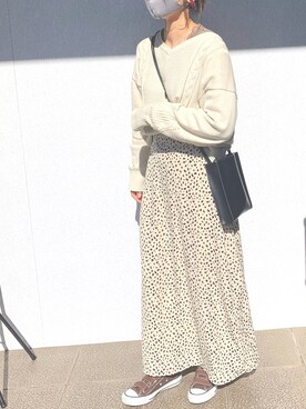 「ONIGIRI（オニギリ）のアイテム（トップス）」を使った、yuuuiさん（レディース・152cm）の秋コーディネート