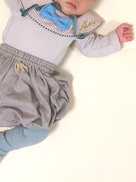 「アイテム（その他ベビー用品、シルバー系）」を使った、A k a r i ☁︎さん（キッズ・50cm）の冬コーディネート