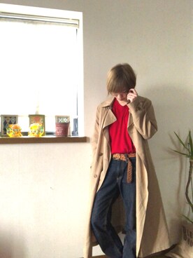 「金髪ショート」｜「アイテム（ジャケット/アウター）」を使った、okayuさん（レディース・153cm）の春コーディネート