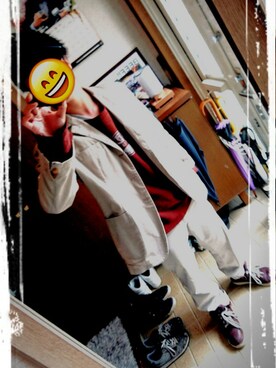 「アイテム（その他トップス、ブラウン系）」を使った、Taikiさん（メンズ・167cm）の秋コーディネート