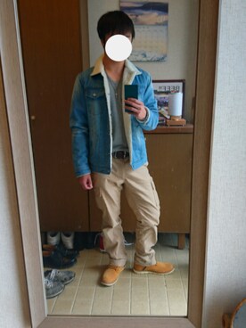「ワークブーツ」｜「アイテム（その他アウター）」を使った、Taikiさん（メンズ・167cm）の秋コーディネート