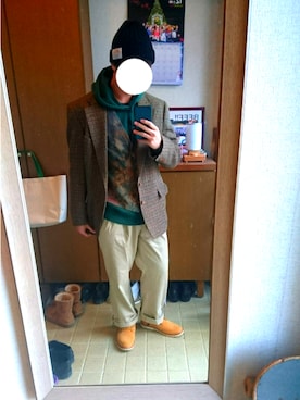 「Ralph Lauren」｜「アイテム（ニットキャップ/ビーニー）」を使った、Taikiさん（メンズ・167cm）の冬コーディネート