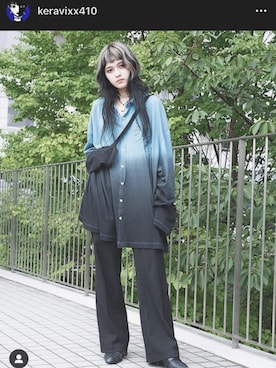 「M.Y.O.B（エム.ワイ.オー.ビー）のアイテム（トップス）」を使った、애경さん（レディース・165cm）の冬コーディネート