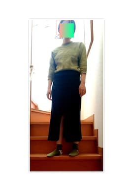 「Style Mixerのアイテム（スカート、ブラック系）」を使った、ｒｇさん（レディース・158cm）の春コーディネート