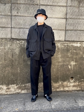 「stein」｜「アイテム（ブルゾン）」を使った、ぺひさん（メンズ・178cm）の冬コーディネート