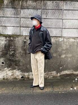 「stein（シュタイン）のアイテム（その他トップス）」を使った、ぺひさん（メンズ・178cm）の冬コーディネート