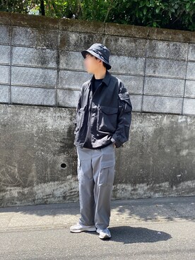 「stein」｜「アイテム（帽子）」を使った、ぺひさん（メンズ・178cm）の春コーディネート