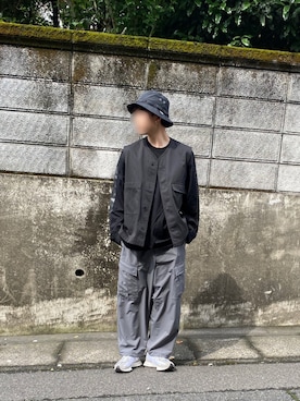 「stein」｜「アイテム（帽子）」を使った、ぺひさん（メンズ・178cm）の春コーディネート