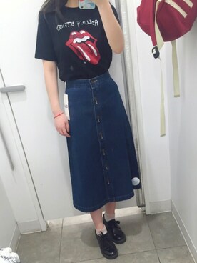 「fitting room」｜無口mukuchiさん（レディース・158cm）の春コーディネート